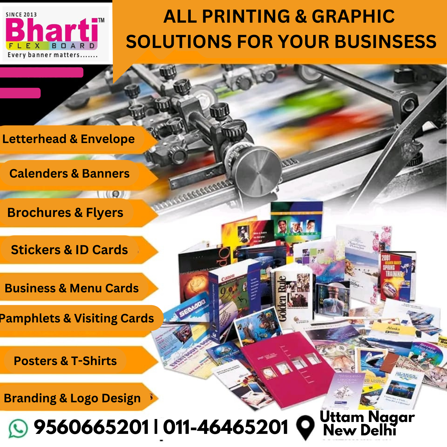 Printing Services In Delhi At Bharti Flex Board